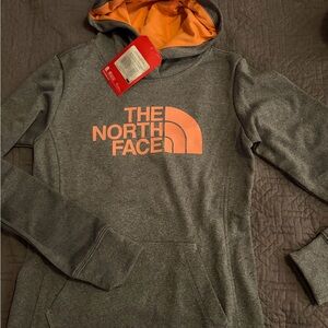 The North Face Charcoal and Tangerine Sweatshirt